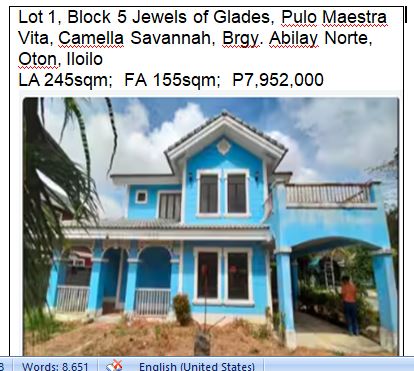 BLK 5 LOT 1 CAMELLA SAVANNAH